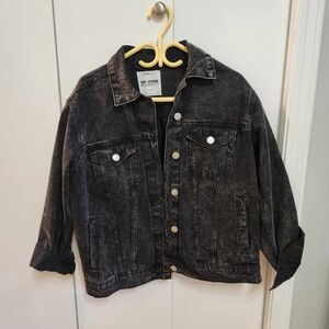 XS Garage black boyfriend fit denim jacket